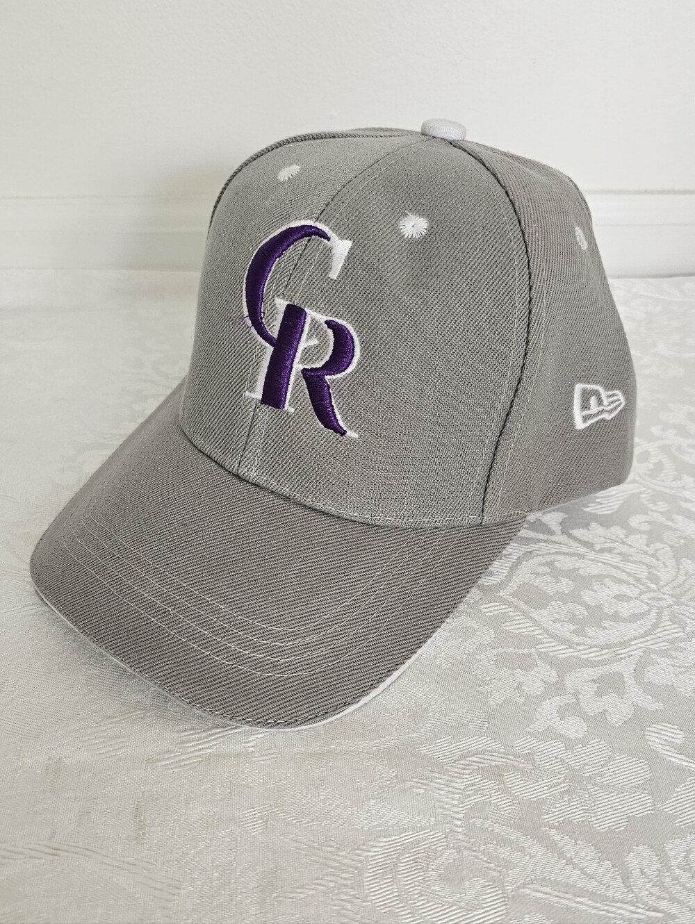 New Era Gray and Purple Colorado Rockies Embroidered MLB Baseball Cap